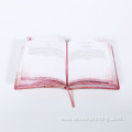 OEM Customized printing pink english hardcover book